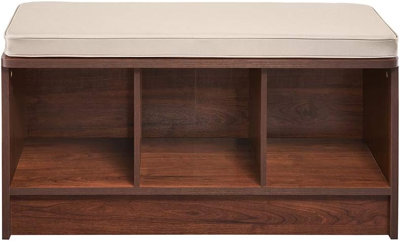 Cushioned 3-Cube Storage Bench