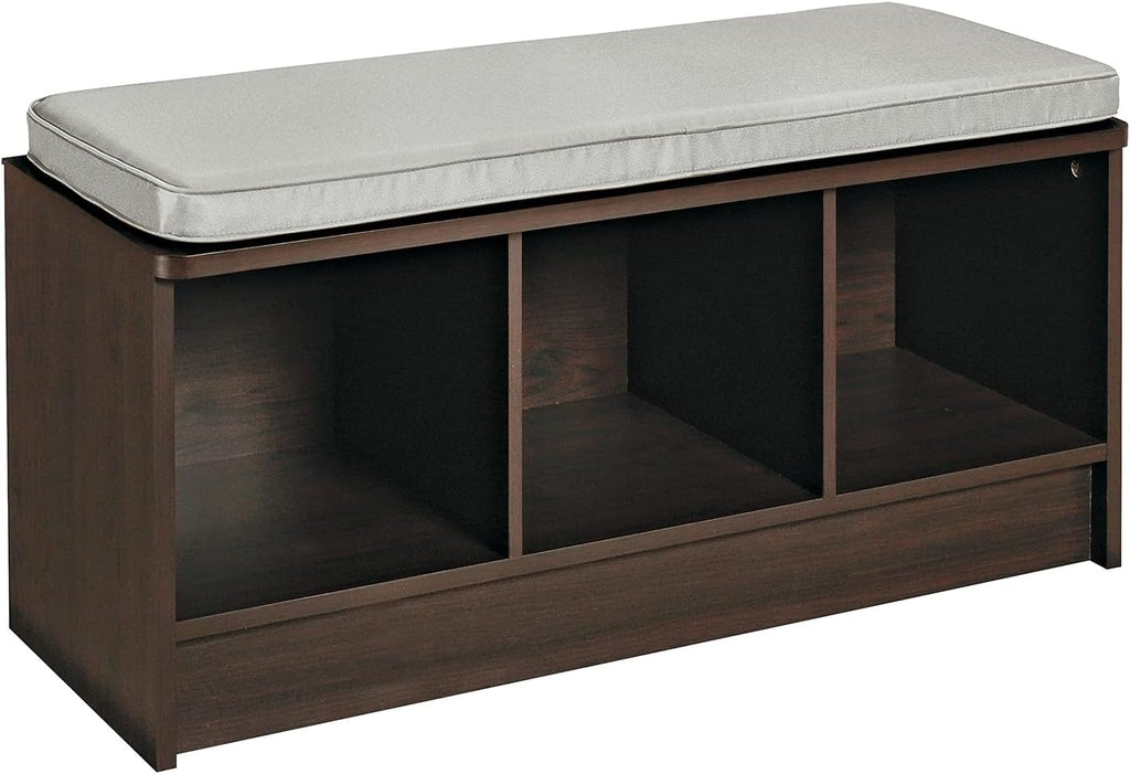 Cushioned 3-Cube Storage Bench