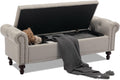 Upholstered Storage Bed Bench Ottoman