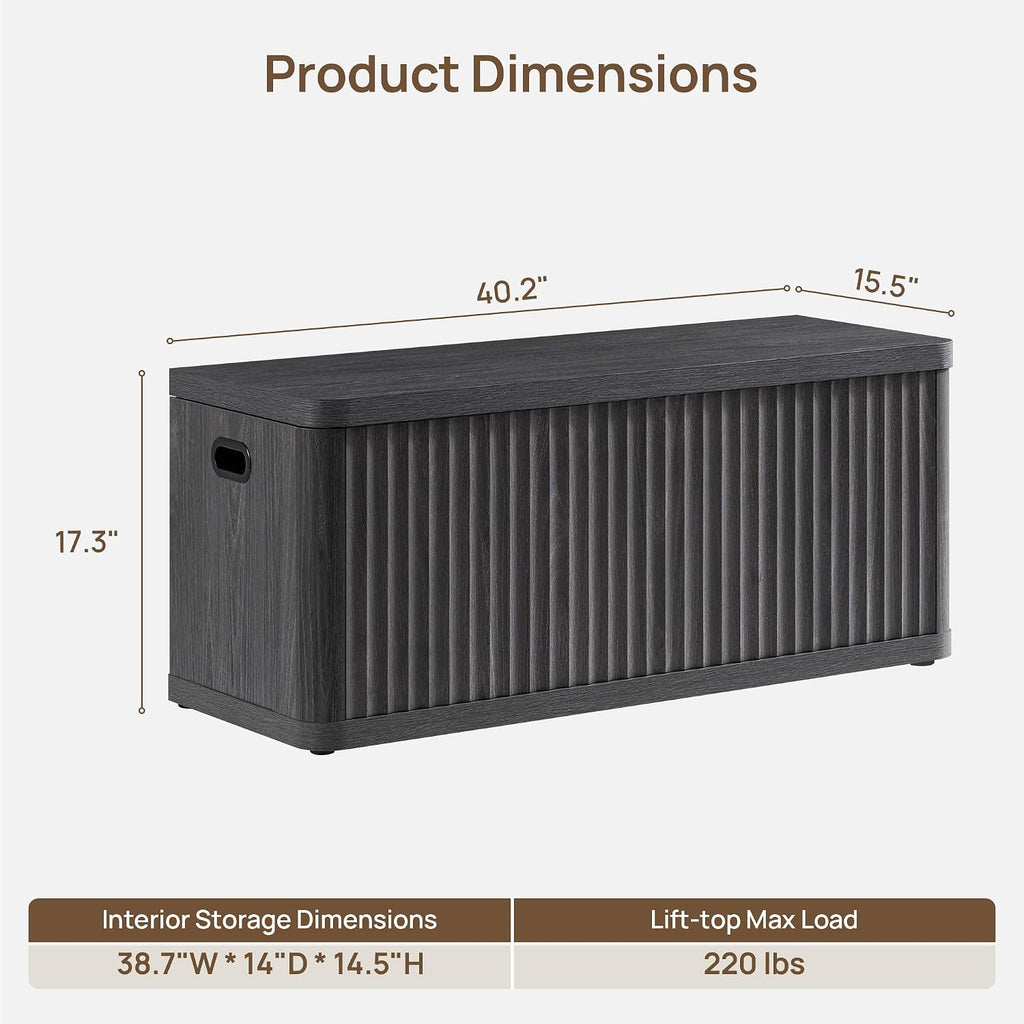 Lift Top Wooden Storage Bench