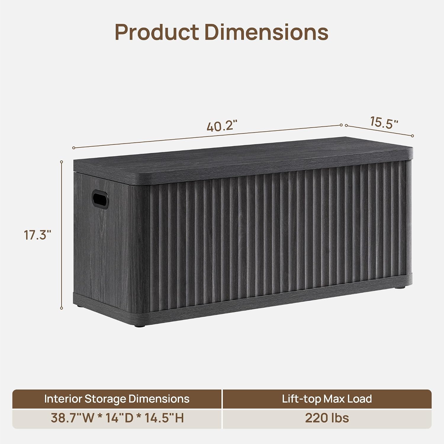 Lift Top Wooden Storage Bench