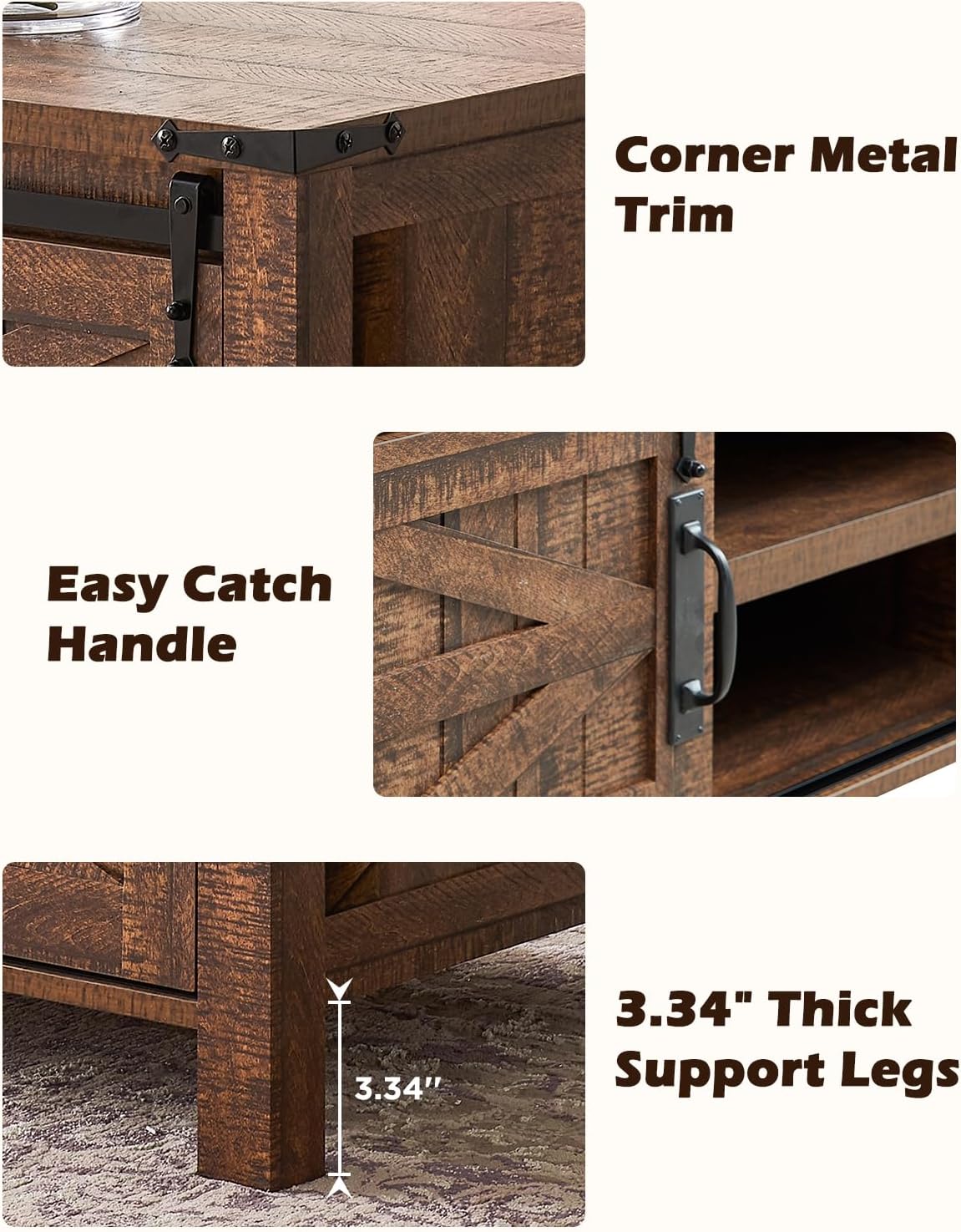 Farmhouse Lift Top Coffee Table
