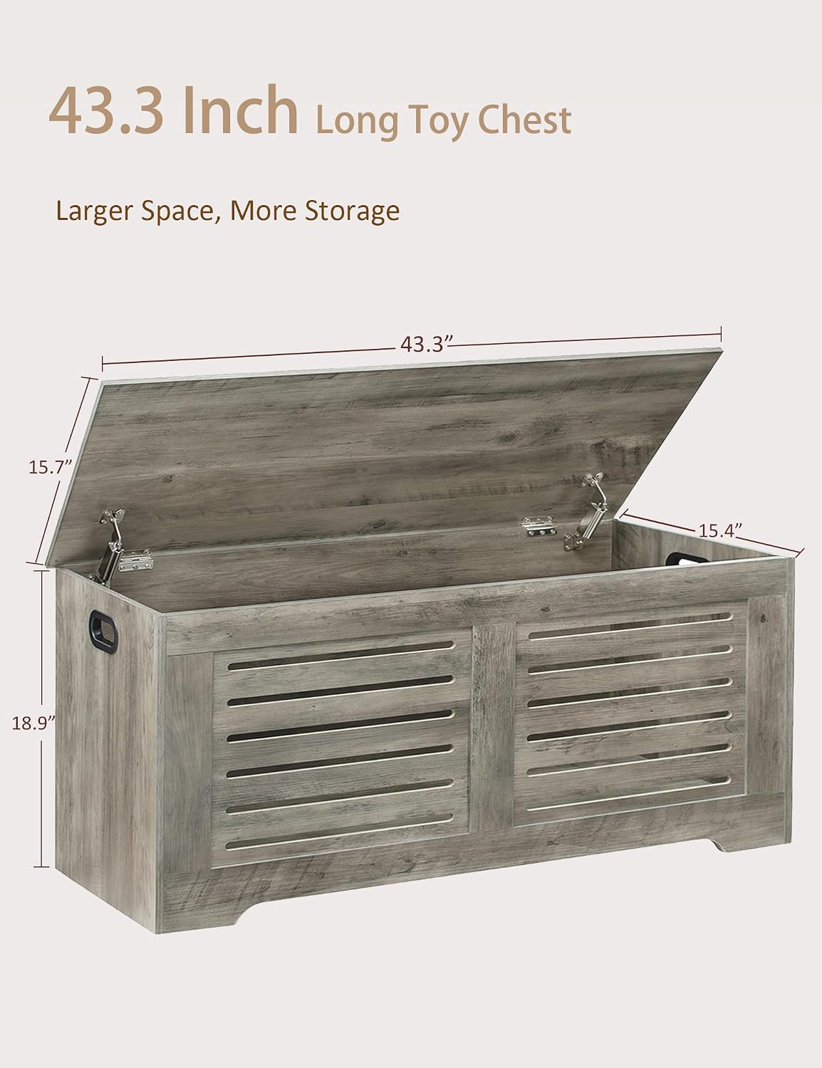 Flip-Top Wooden Storage Bench