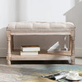 Tufted Farmhouse Storage Bench