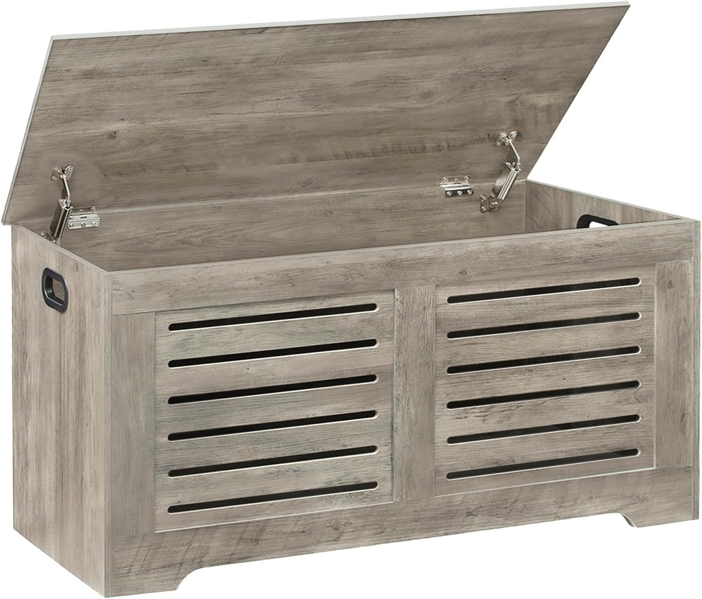 Flip-Top Wooden Storage Bench