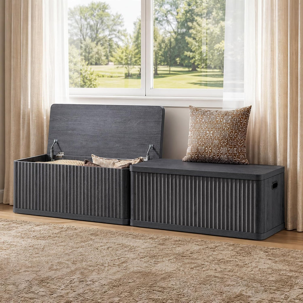 Lift Top Wooden Storage Bench