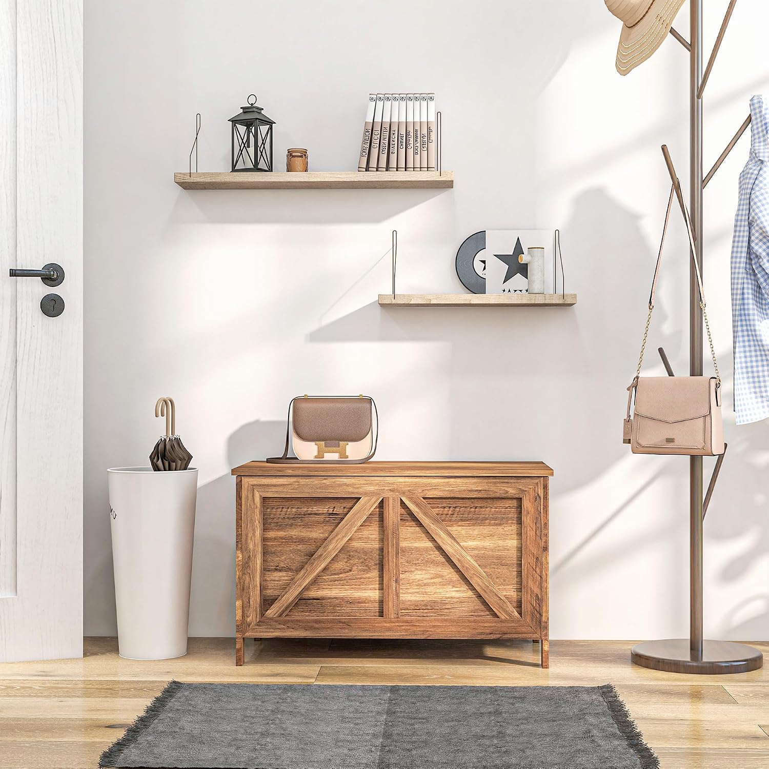 Farmhouse Lift Top Storage Bench