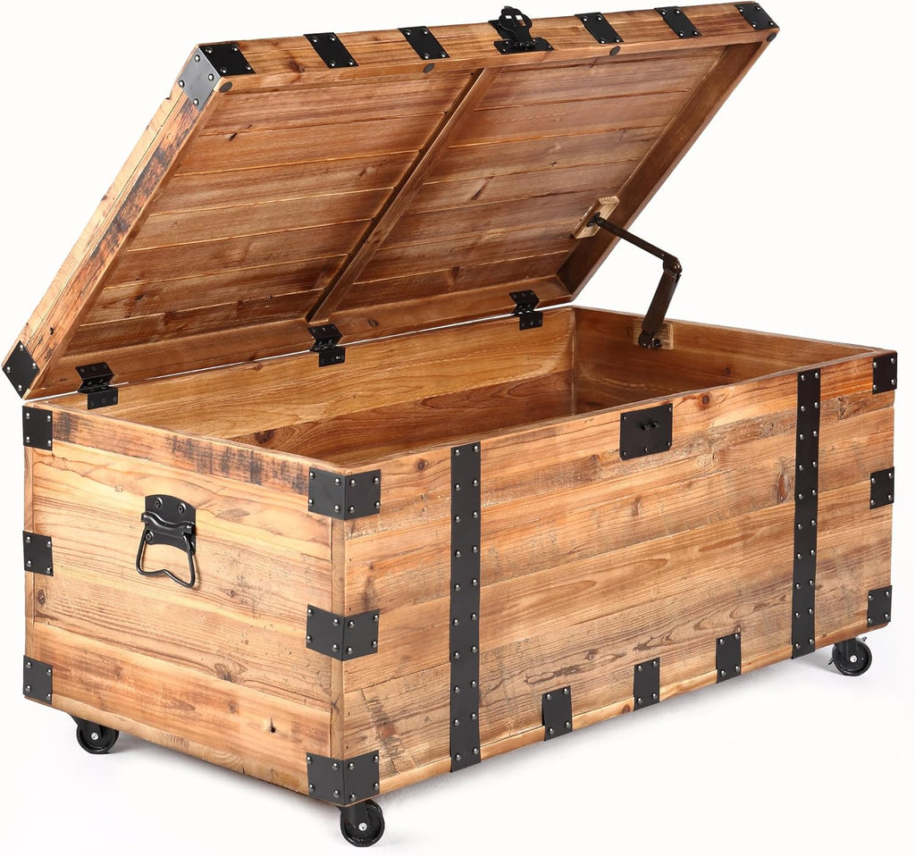 Wheeled Solid Wood Storage