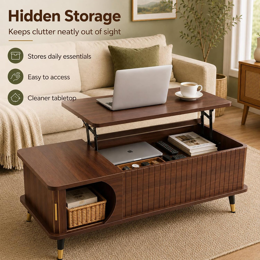 Walnut Lift Top Coffee Table