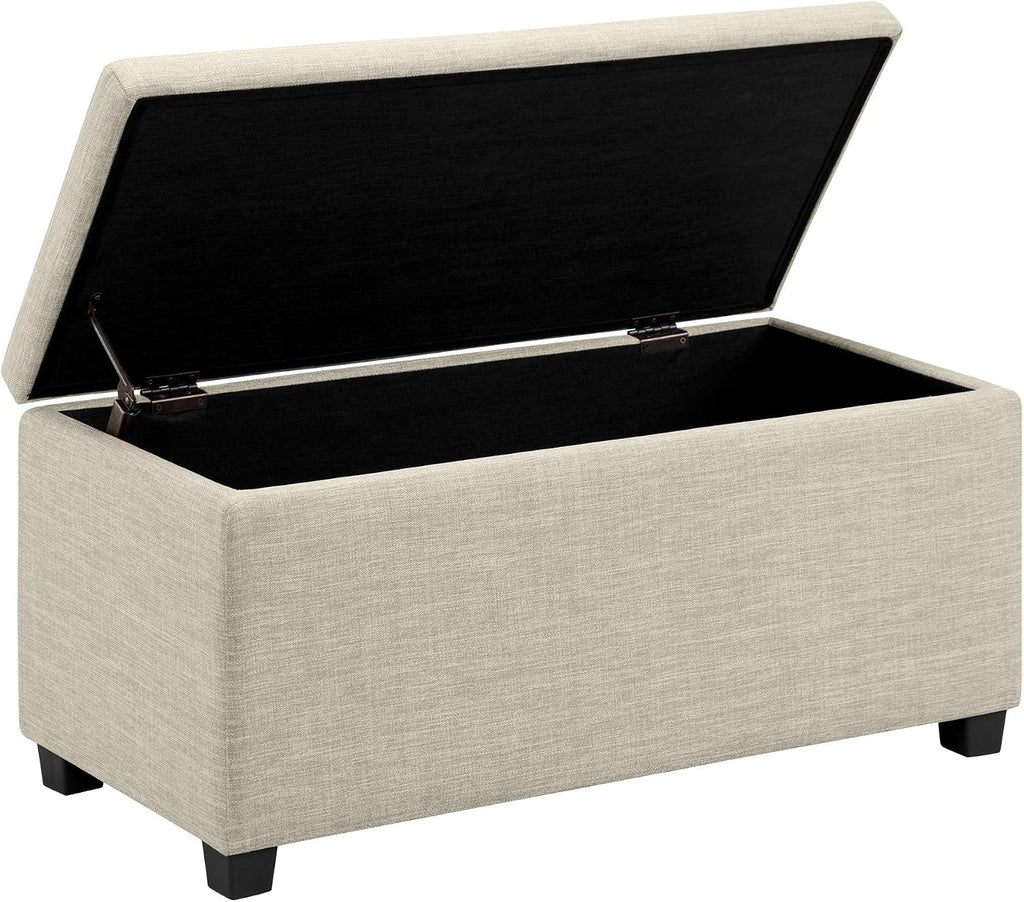 Upholstered Storage Ottoman Bench