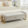 Tufted Upholstered Storage Bench
