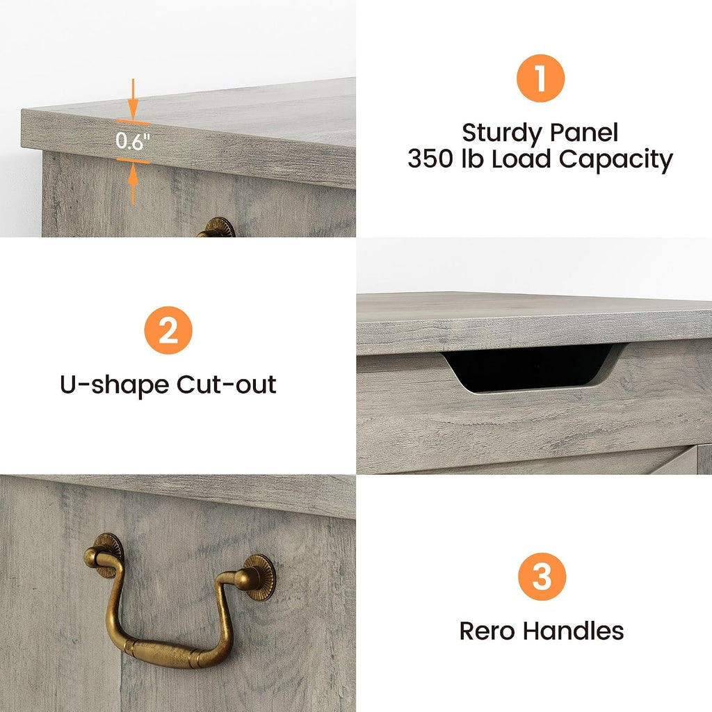 Farmhouse Lift Top Storage Bench