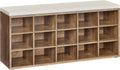 Cushioned Cubby Entryway Shoe Bench