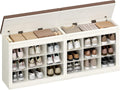 Farmhouse Cushioned Shoe Storage Bench