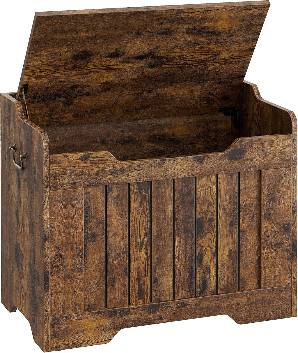 Retro Wooden Storage Chest Bench
