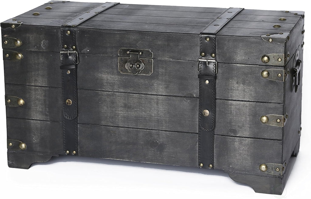 Distressed Wooden Storage Trunk