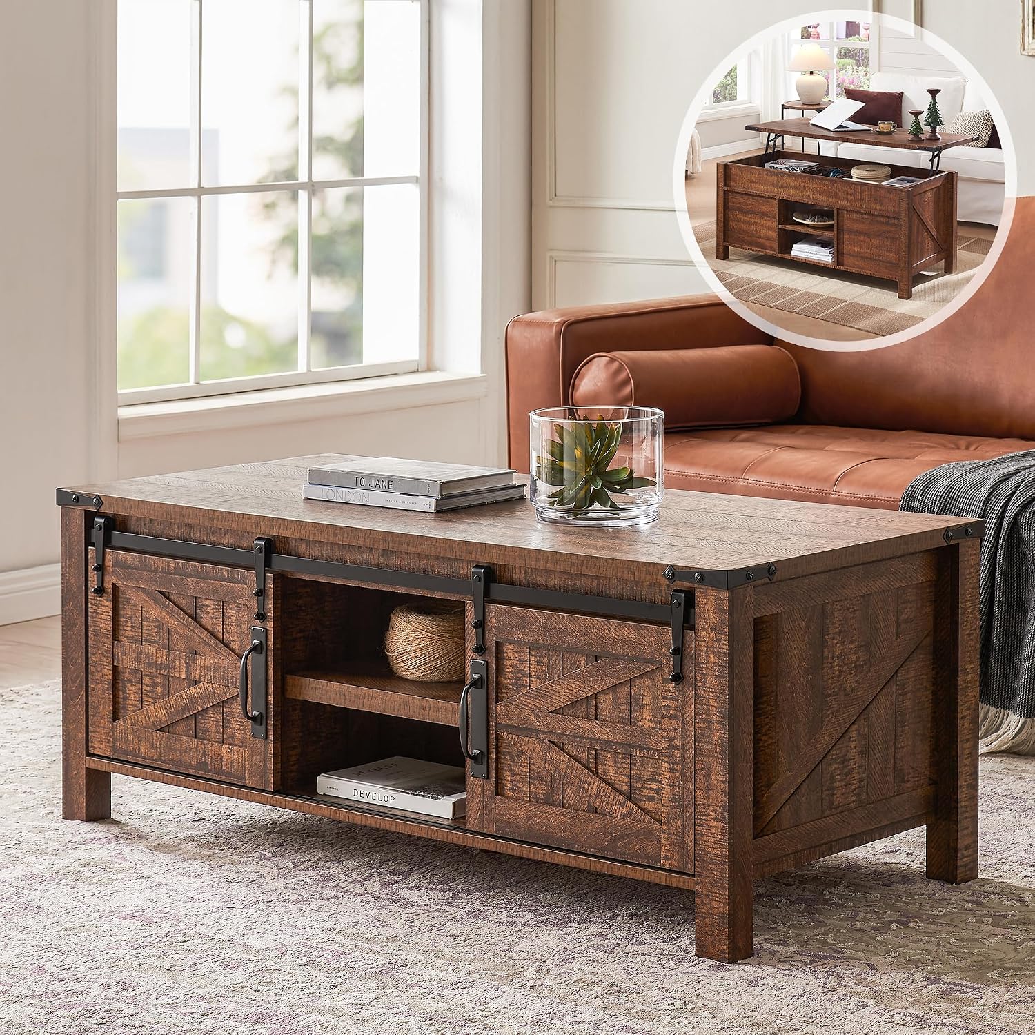 Farmhouse Lift Top Coffee Table