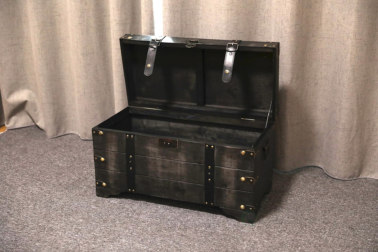 Distressed Wooden Storage Trunk