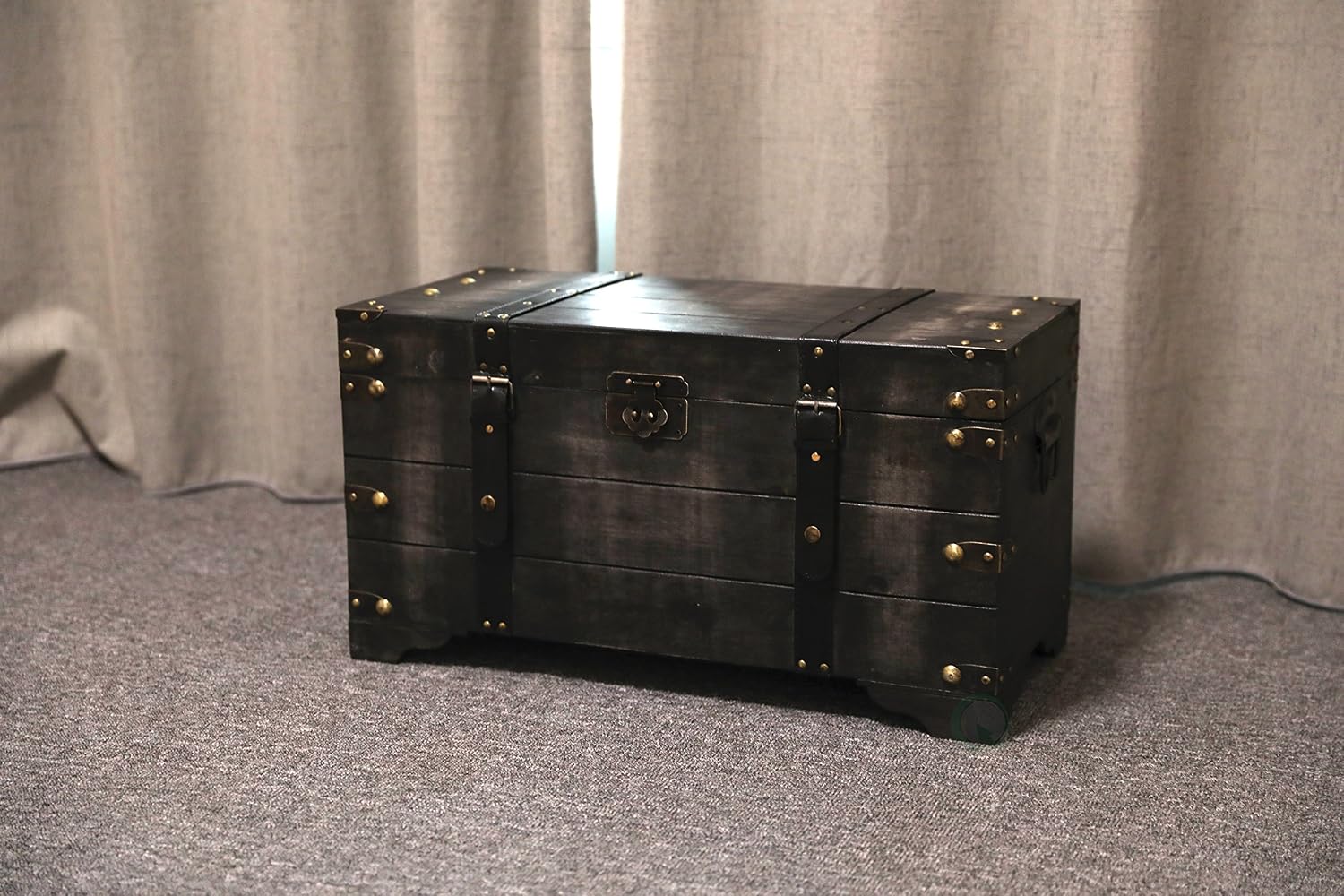 Distressed Wooden Storage Trunk